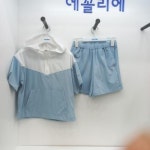 에꼴리에 패플 에꼴리에 5부 배색 쿨 스판 아노락 점퍼 4부 사이드 절개 바지 BL 23B5751 5752