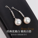 바록 스타일 귀마개 아코야 진주 우아하고 세련된 디자인 로맨틱하고 가벼운 착용감