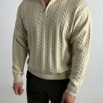 프로그맨즈 케이블 콜렉션 집업 니트