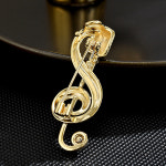 골드 음표 브로치 액세서리 옷핀