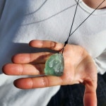 스톤 목걸이 천연 원석 녹색 팬던트