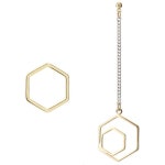 M.M.D 엠엠디 Double hexagons earrings