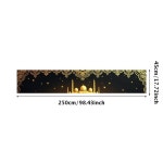 라마단 장식 무바라크 배경기도 배경 커튼 벽장식 실내 야외 배너 축하 1개 1 cm 9A-250X45