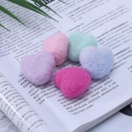 하트 모양 펠트 울 비즈 공 발렌타인 사진 소품 파티 장식 1 Light Green