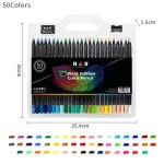 블랙 우드 컬러 리드 멀티 블리스프트 드로잉 펜 학교 1개 2 50 Colors