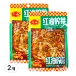 터보마켓 중국식품 천남 홍유 짜차이 절임반찬 마라삼스 짜사이 촨난 하반채 2개 185g