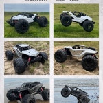 락크라울링 RC 트럭 오프로드RC카 무선조종자동차 블랙70km h 조명 배터리2개