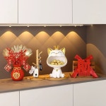 행운고양이 수납함 열쇠 인테리어 키트레이 열쇠수납 보관함 장식 수납 식당 트레이 사재키 현관 소품 대 대 수납 사재키