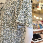 와코루 와코루 레이온100 리프 보더나염 홈웨어상하의 세트 WPA874WSWPA874WP-GR