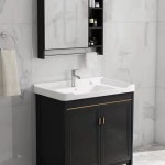 블랙 세면대 욕실 수전세트 세면기 수납장 공간 하부 I타입 착지 꼭지 입수