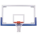 퍼스트 팀 트라이엄프 업그레이드 패키지 스틸-유리 체육관 백보드44 림 패드 - 시에나