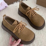 여성 단화 구두 레이스업 캐주얼 로퍼 학생