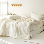 아르지오 아르지오 사계절 프리미엄 알러지케어 호텔침구세트 차렵이불 신혼 혼수 기숙사 Q K 크림밀크 이불 베개커버 세트 SS이불 베개커버1장