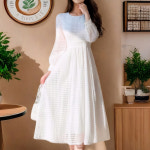 스윗트리 간절기 봄 플레어 기본 롱 원피스 j0953