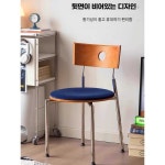 올레센 패브릭 식탁의자 우드 다이닝 제품 체어 1번 1개 15 15 15 15 호두색-빨강 벨벳