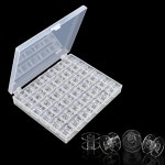 플라스틱 보빈 보관함 그리드 스풀 재봉 도구 재봉틀 보관 케이스 뜨게 바늘 정리함 1 36 Gird Empty box