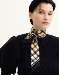 매장정품 닥스 DAKS WOMENS ACCESSORIES 스트라이프 실크 스카프 DCSC5F987BK 1790601
