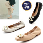 신알지 수제화 여성용 플랫슈즈 말랑 푹신한 가죽 쫄쫄이 구두단화 생고무 PRI-J0486 240