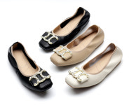 신알지 수제화 여성용 플랫슈즈 말랑 푹신한 가죽 쫄쫄이 구두단화 생고무 PRI-J0486 240