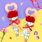가정의달 한송이 카네이션 꽃다발 10인용 만들기 DIY 키트 초등 유아 유치원 어린이