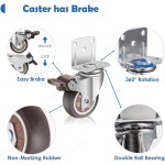 4개세트 테이블 의자 소파에 대 한 범용 회전 캐스터 브레이크 헤비 듀티 가구 휠 자동 트롤리