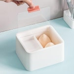 화장솜 수납함 1-소품정리함-화이트 머리끈 박스