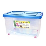 실용적인 플라스틱 투명 리빙박스 6호 65L수납함 다용도정리함 신발 신발함 창고 책정리 장난감