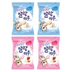 롯데제과 말랑카우 밀크 158g 2개 딸기 158g 2개 총4개