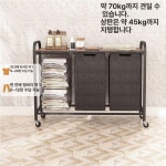 이동식빨래바구니 3단 선반 세탁바구니 세탁물 수거함