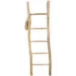 사다리 행거 선반 코트랙 단단한 나무 장식 통나무