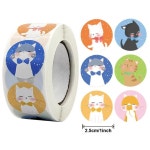 고양이 스티커 씰링 포장 라벨 학교 교사 보상 귀여운 동물 편지지 선물 장식 1개 3 pcs H0520-500