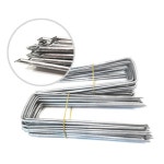 깨비농장 대현농자재 멀칭핀 제초매트고정핀 멀칭고정핀 부직포핀 비닐고정핀 PE 플라스틱 멀칭핀 200개 1개