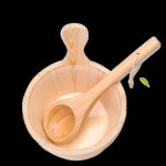 히노끼바가지 욕실 편백나무 원목 스파용 물바가지 히노키 단품 사우나 외통 배달 안감