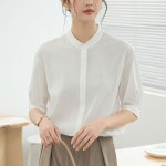 스윗트리 루즈핏 심플 5부 셔츠 블라우스 j0963