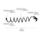 베이직 자전거 케이블 잠금 6피트 검은색