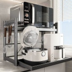 밥솥 슬라이딩 선반 전자레인지 수납장 오븐 철제 주방 에어프라이어 거치대 업그레이드형