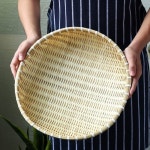 정겨운 대나무 소쿠리 작은 광주리 바구니 채반