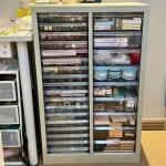 네일진열장 네일서랍장 보관함 정리대 회백색 대용량