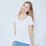 BYC 보디드라이 U넥 반팔 티 ODS0015