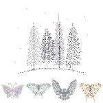 의류리폼 핫픽스 모티브 tree-001 DIY디자인 의류 가방 열처리 장식 리폼 수선 부자재