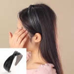 레자 꼬임 헤어밴드 성인머리띠 단발머리띠 여자머리띠