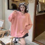 루즈핏 기모 250g 다비드 라운드넥 추동 맨투맨 기모 벨벳