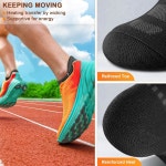 불리언트 남성 러닝 양말 6켤레-발목 운동 양말 워킹-아치 압박 지지 쿠션 적용