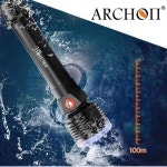 ARCHON 100 w 다이빙 손전등 Lanten CREE L2 U2 LED 100M 수중 업그레이드 버전 1200 루멘 D22-II 28-II