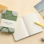 패브릭 자수 커버 A6 노트 바인더 일기장 다이어리