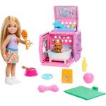 바비 Barbie Chelsea 강아지 캐리어 놀이 세트 금발 소형 인형 액세서리 테마 피스가 16128