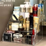 아크릴 계단식 진열대 투명 다용도 전시대 받침대 정리대 계단형