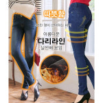 설날 데님라이크 레깅스 추동 보온 기모 하이웨스트 여바지 연지 고탄력 작은 발 날씬해 보이는 바지