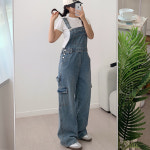 던스토 데님 오버롤 와이드 팬츠 A0422