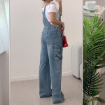 던스토 데님 오버롤 와이드 팬츠 A0422